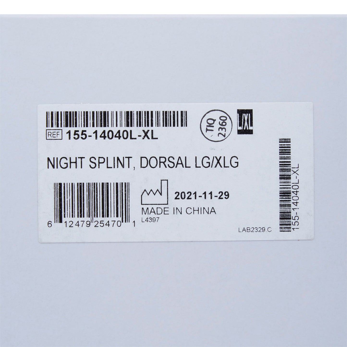 SPLINT, NIGHT DORSAL LG/XLG