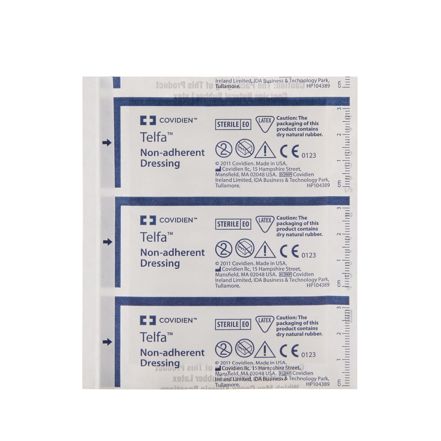 DRESSING, TELFA STR 3"X4" N/ADH (100/CT 24CT/CS)