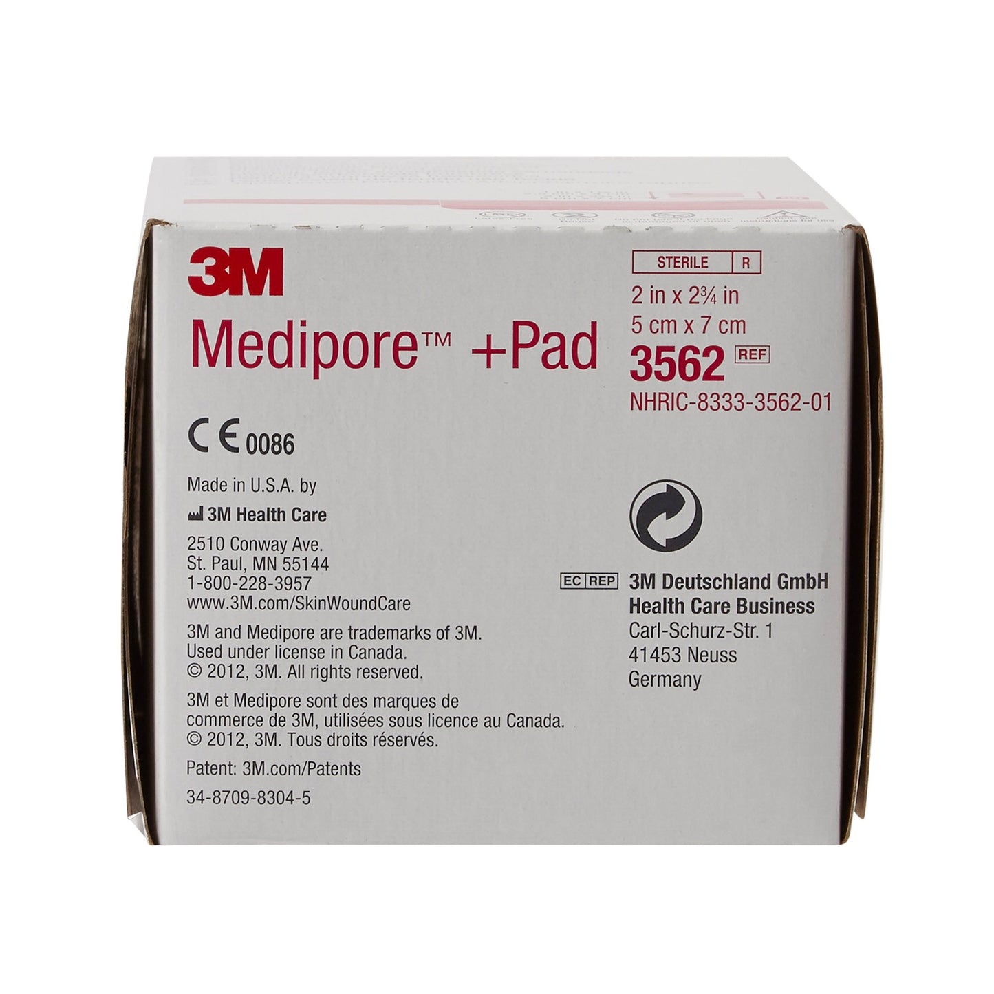 DRESSING, SOFT CLOTH MEDIPORE +PAD 2"X2 3/4"(50/BX)