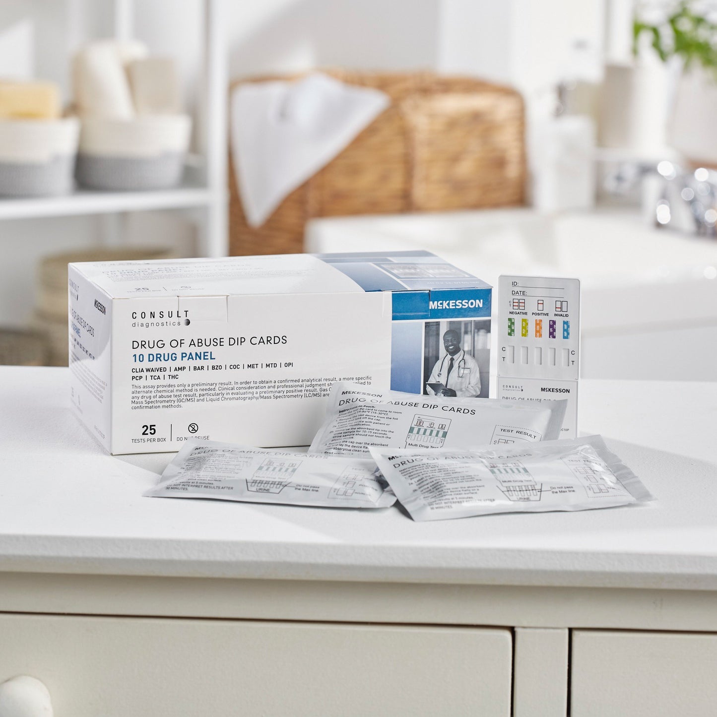 TEST KIT, DRUG DIPCARD 10PANELWAIVED (25/BX 20BX/CS)