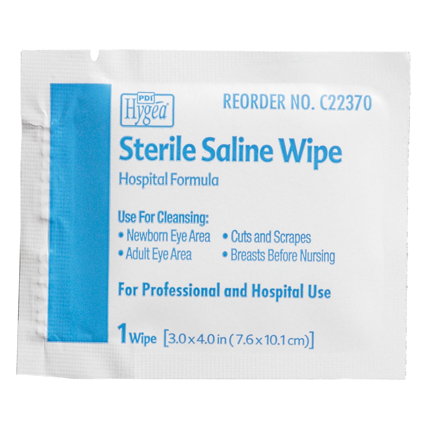 WIPE, ISOTONIC SALINE STR 6"X4" (24/BX 24BX/CS)