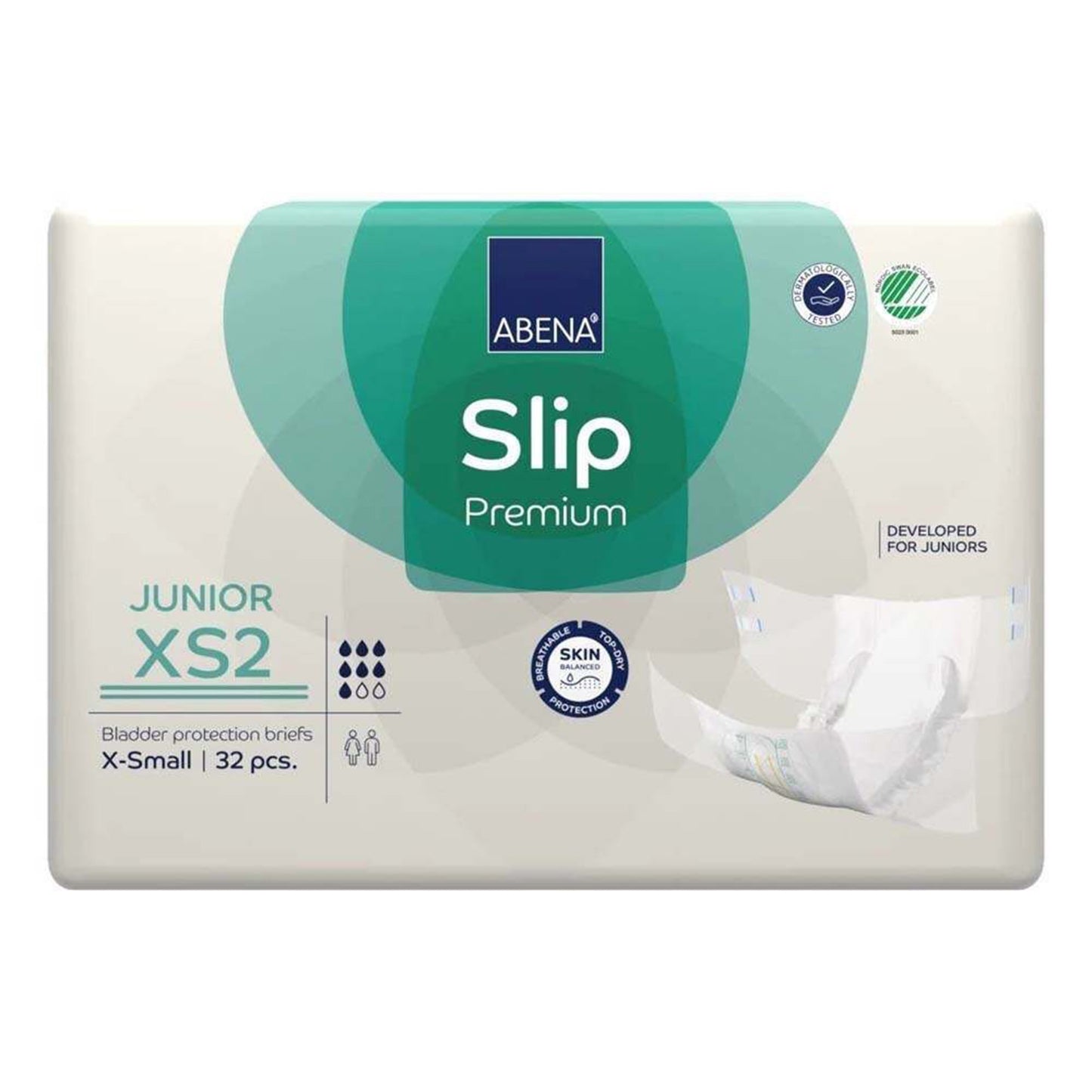BRIEF, INCONT ABENA SLIP PREM JUNIOR XS2 XSM (32/PK 4PK/CS)