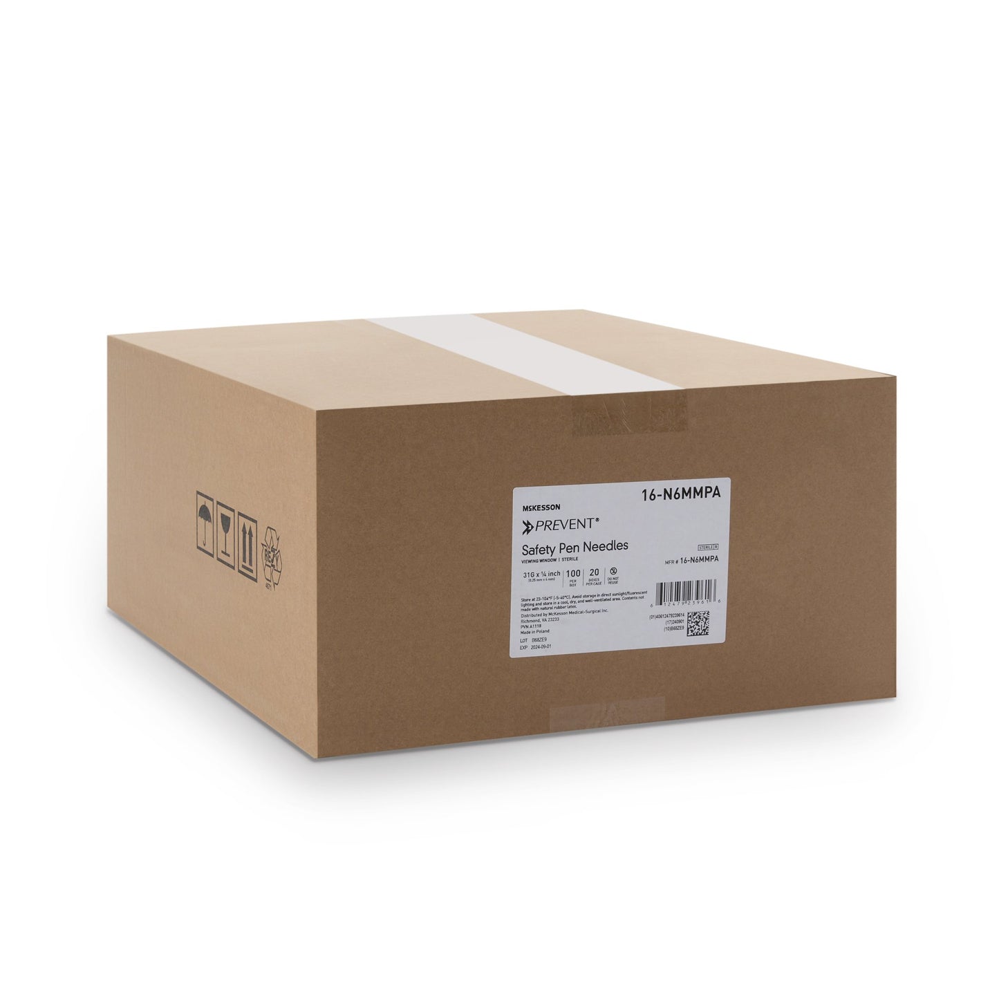 NEEDLE, SAFETY PEN 31GX6MM (100EA/BX 20BX/CS)