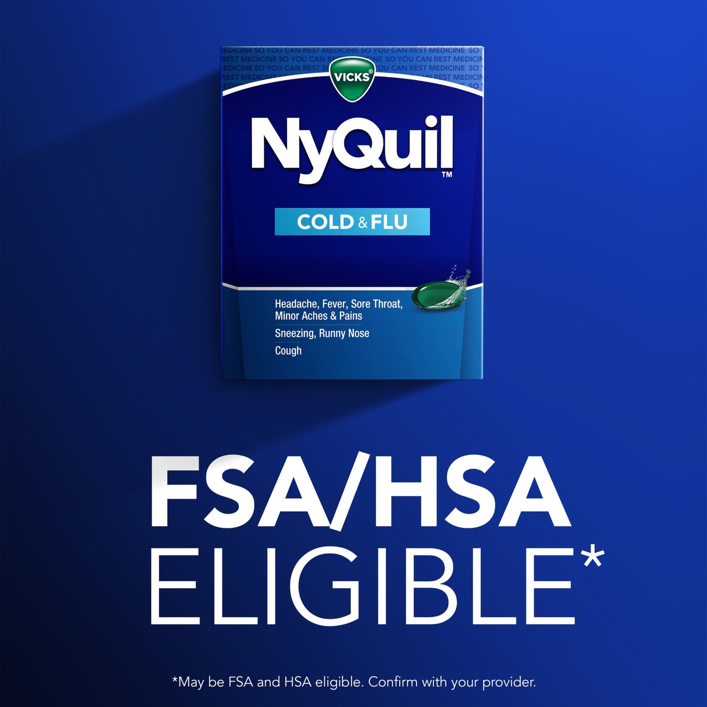 NYQUIL, LIQ CAP VICKS COLD & FLU 16OZ (16/CT)