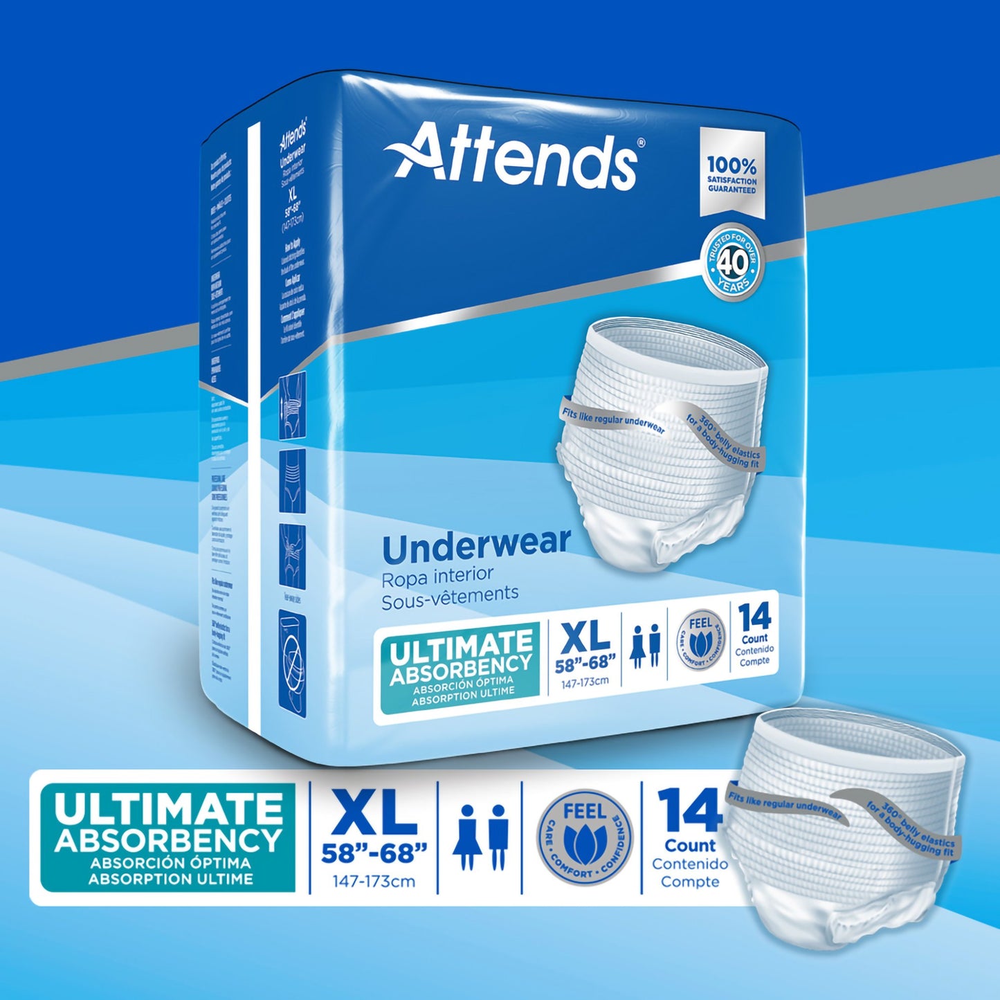 UNDERWEAR, ATTENDS ULT XLG (14/BG 4BG/CS)