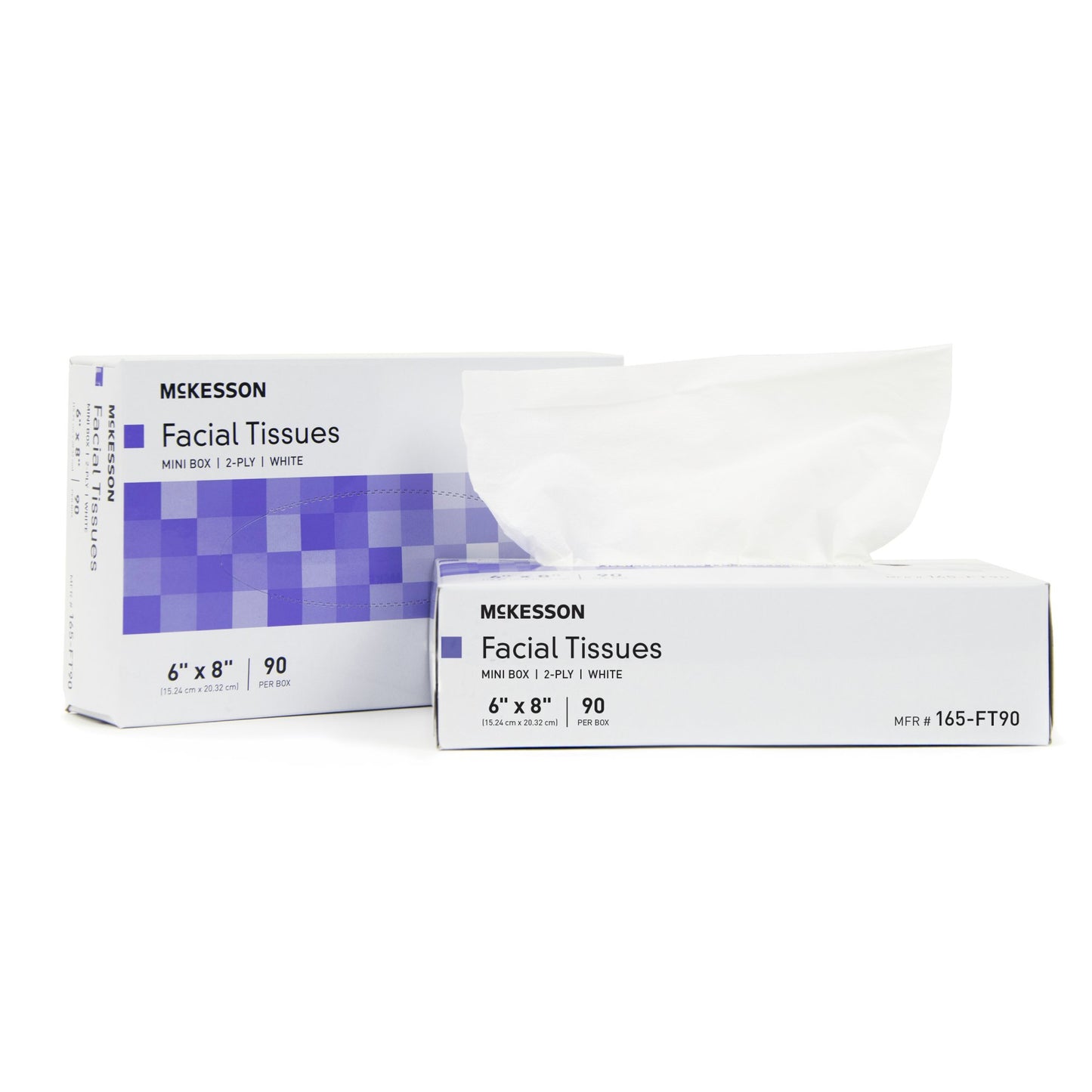 TISSUE, FACIAL MINI BOX 2PLY WHT 6.0"X8.0" (90/BX 72BX/CS)