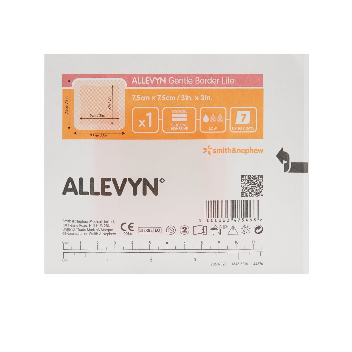 DRESSING, ALLEVYN BRDR LT 3X3"(10/BX 6BX/CS)