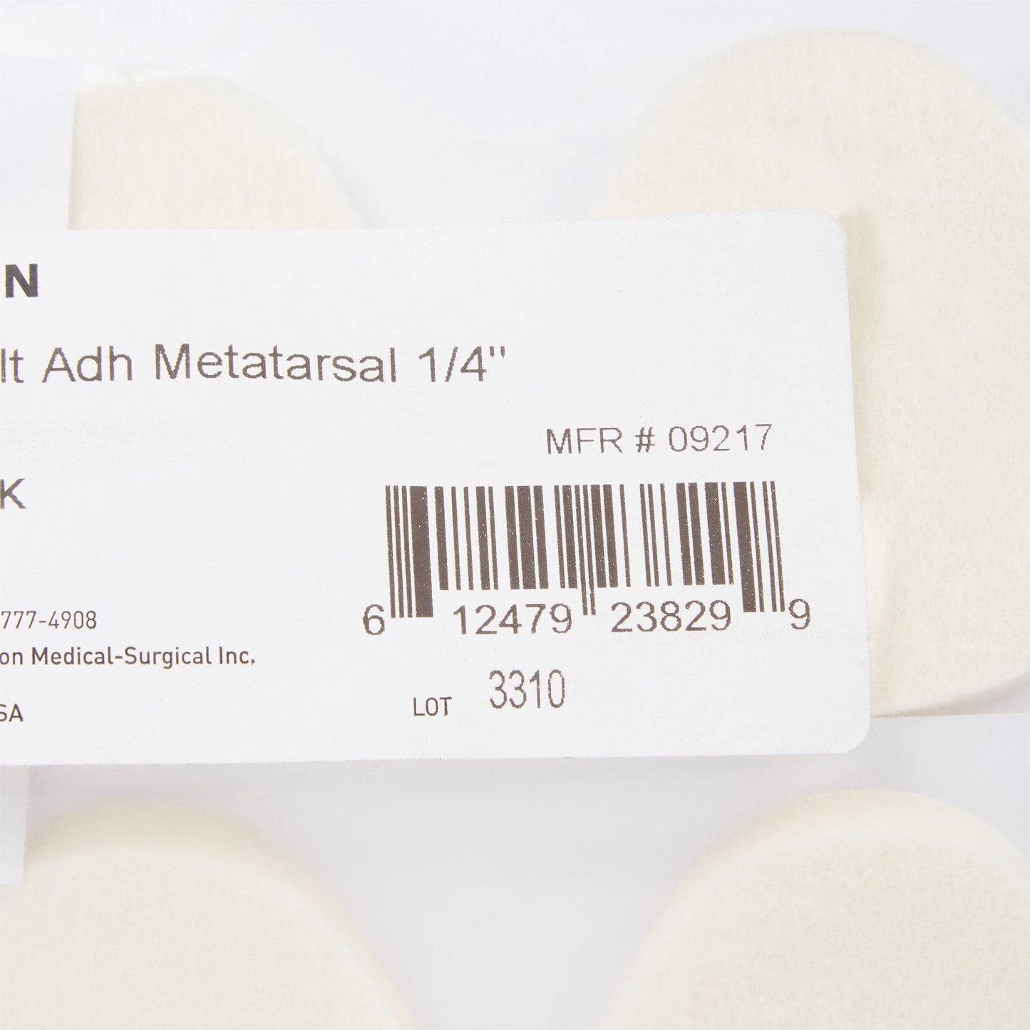 PEDI-PAD, FELT ADH WHT #106-LG"1/4" (100/PK 20PK/CS)
