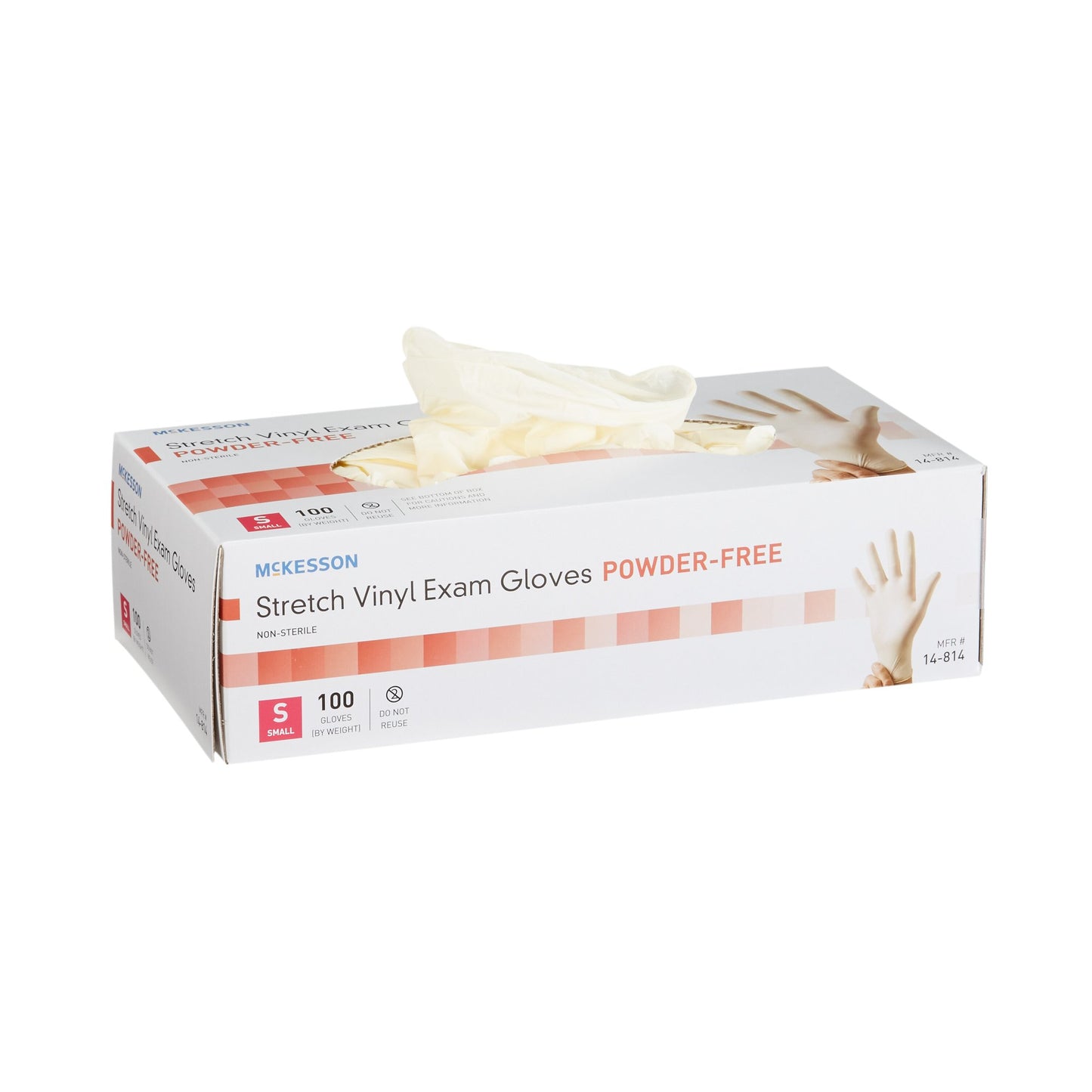 GLOVE, EXAM VNYLSTRCH SM N/S (100/BX 10BX/CS)