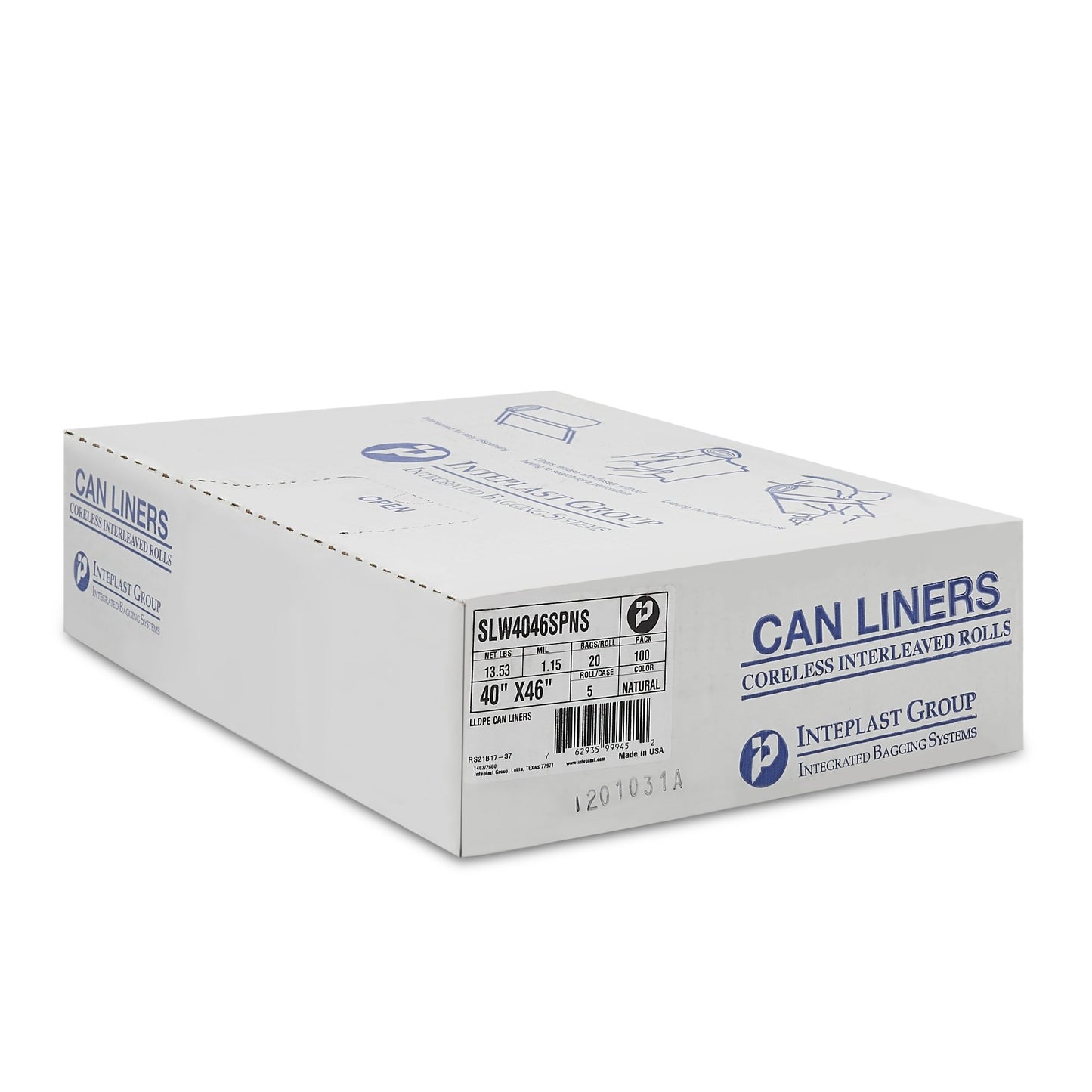 LINER, CAN CLR 1.15MIL 40"X46"40-45GL (100/CS)