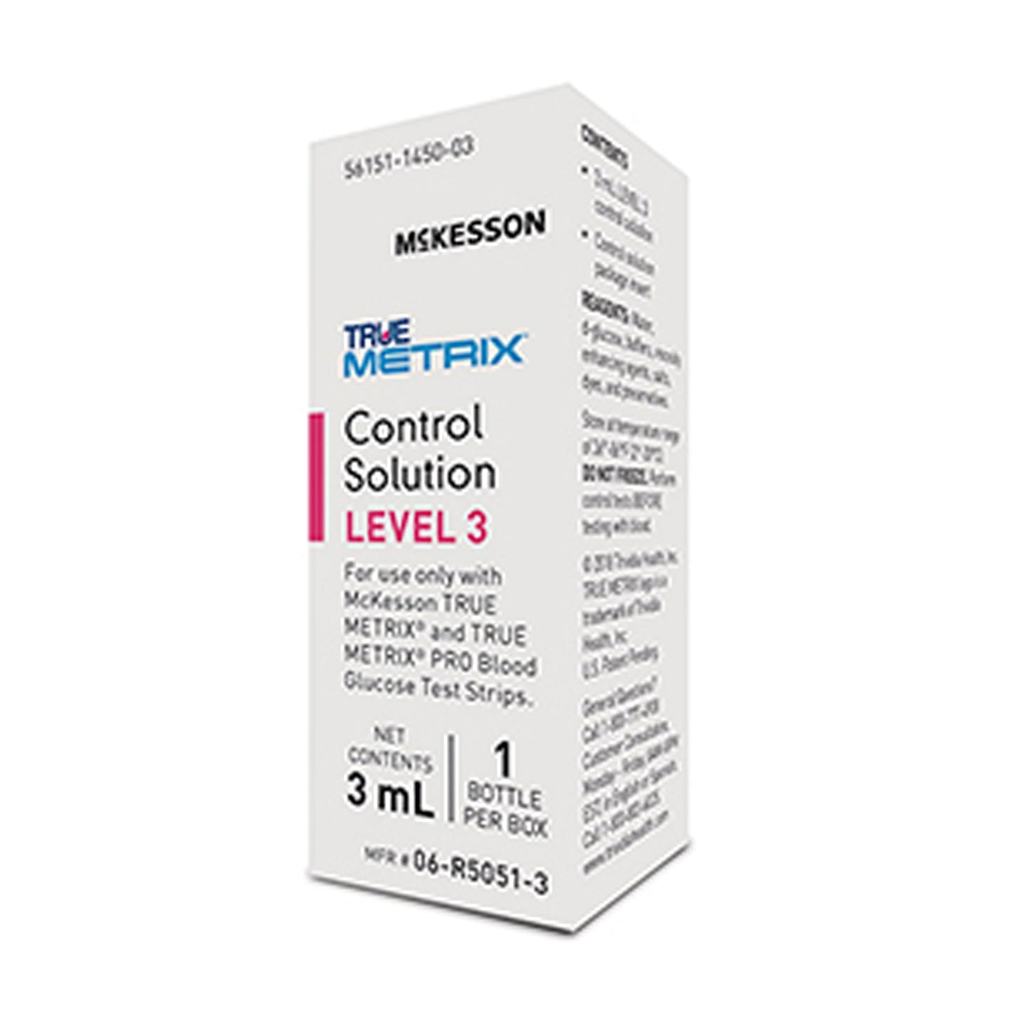 CONTROL, BLD GLUCOSE LEVEL 3 TRUE METRIX (1/BX 24BX/CS)