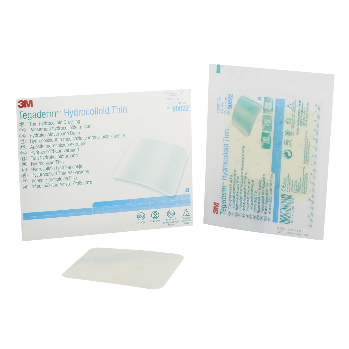 DRESSING, TEGADERM HYDROCOL THIN 4"X4" (5/BX)