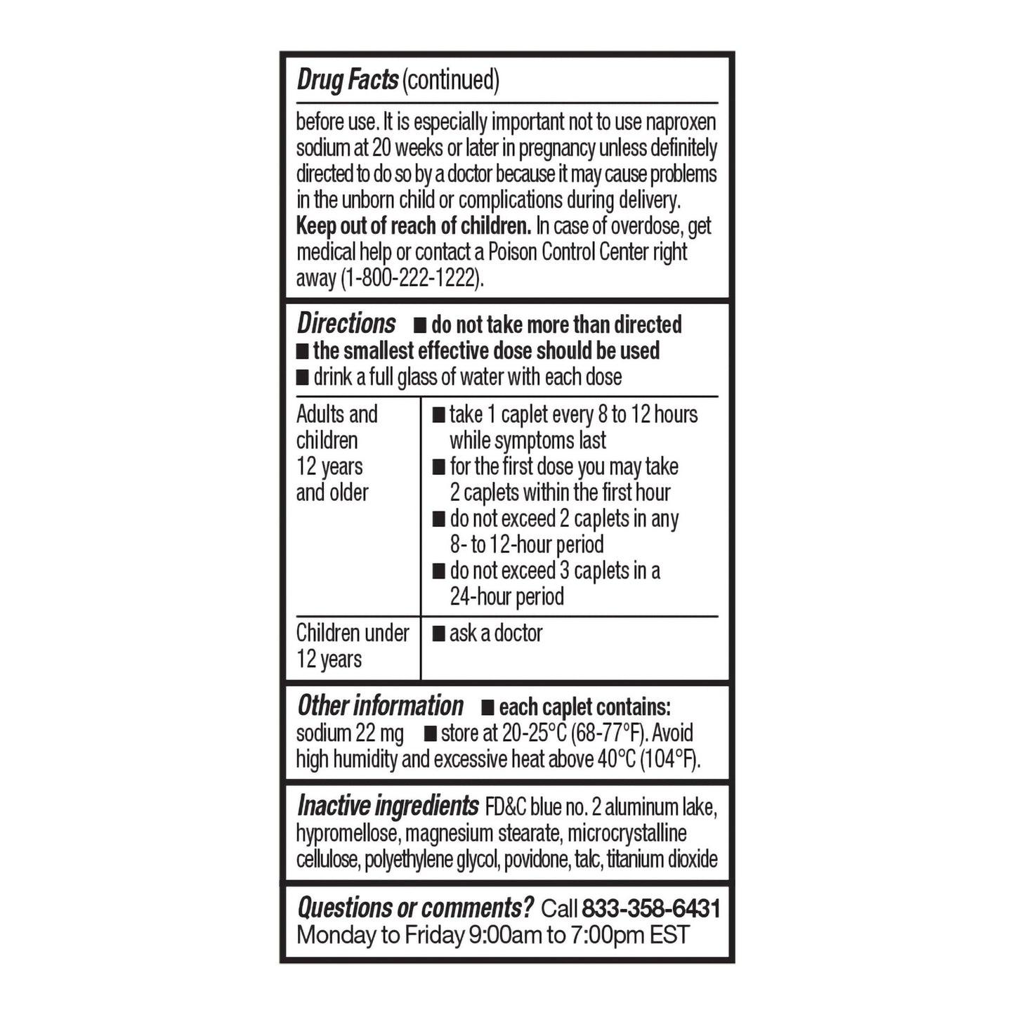 NAPROXEN SODIUM, TAB FT SM 220MG(50/BT)