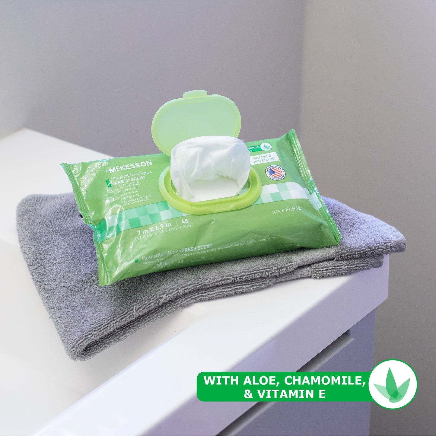 WIPE, WET FLUSHABLE SCENTED SFT PK W/LID (48/PK 12PK/CS)