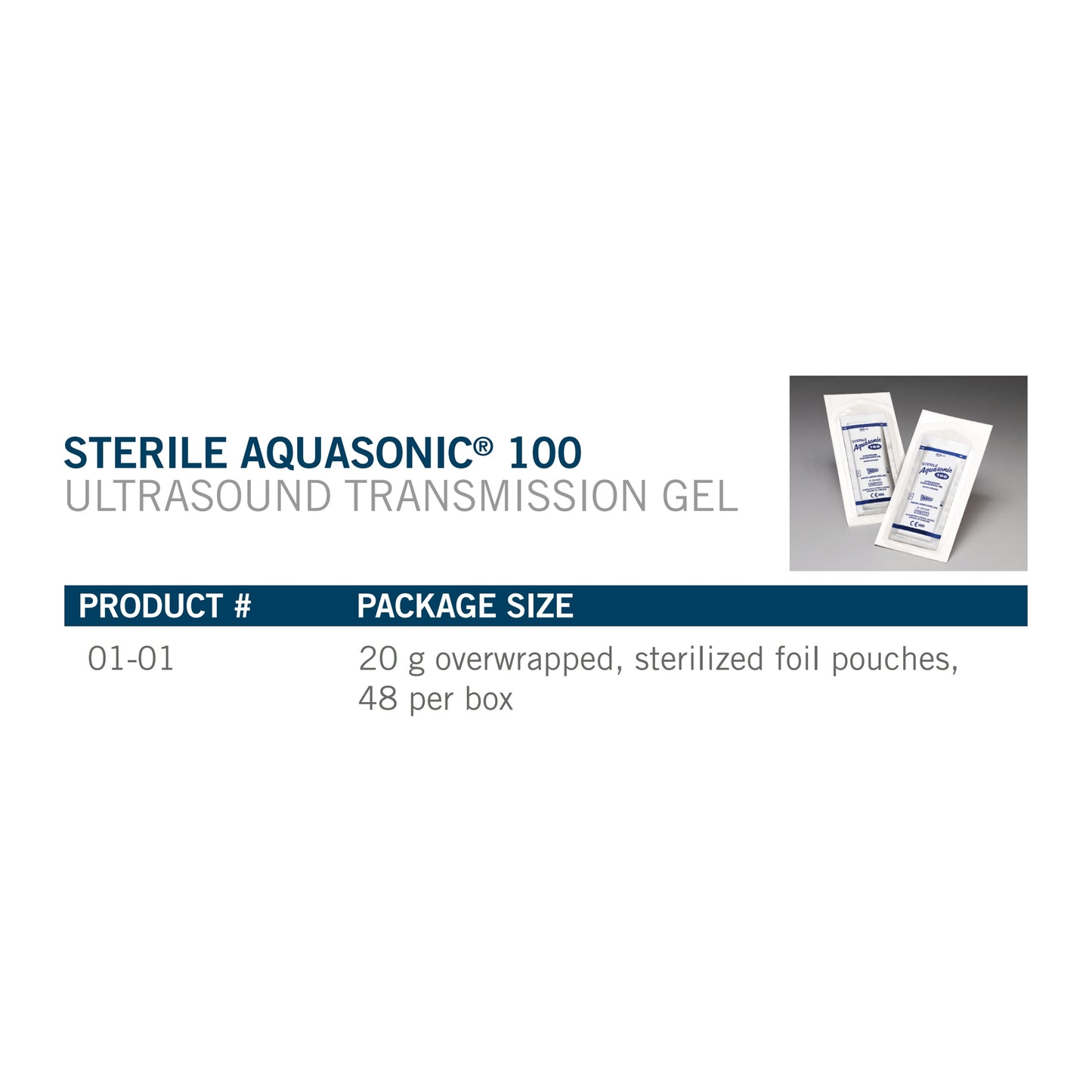 GEL, ULTRASND AQUASONIC STR 20GM YLW (48/BX)