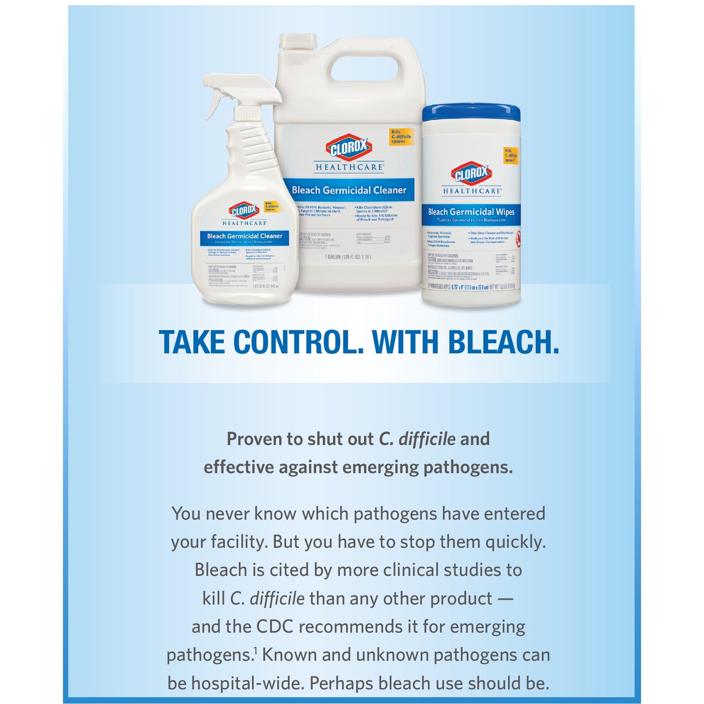 CLEANER, GERMICIDAL SPRAY CLOROX 32OZ (6/CS)