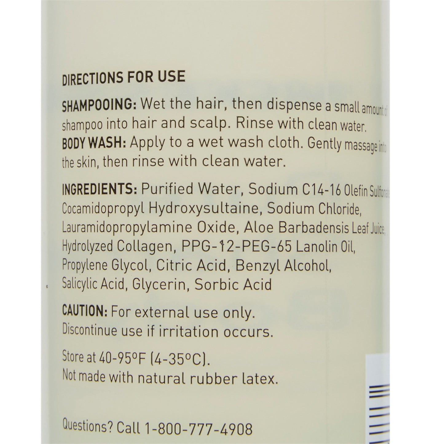 SHAMPOO HAIR/BODY, FRAG/DYE/PARABEN/SULFATE FR 8OZ (48/CS)