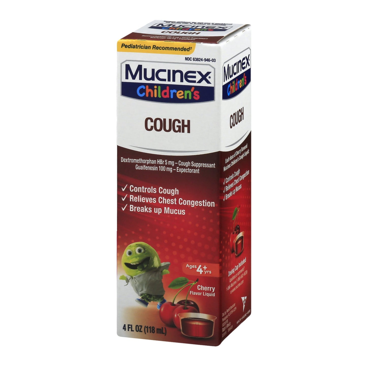 MUCINEX MAX, LIQ CHLD CHERRY 4OZ