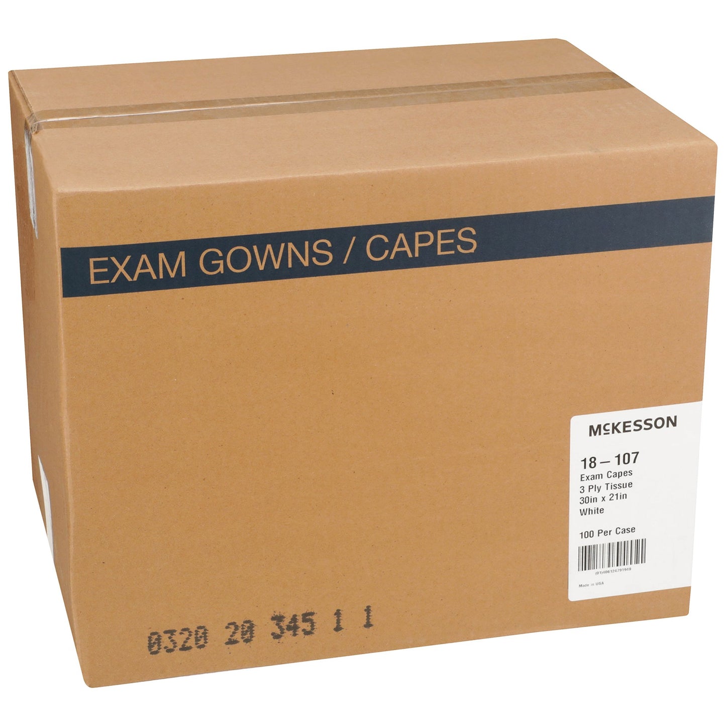 CAPE, EXAM WHT F/B OPN 30X21 (100/CS)