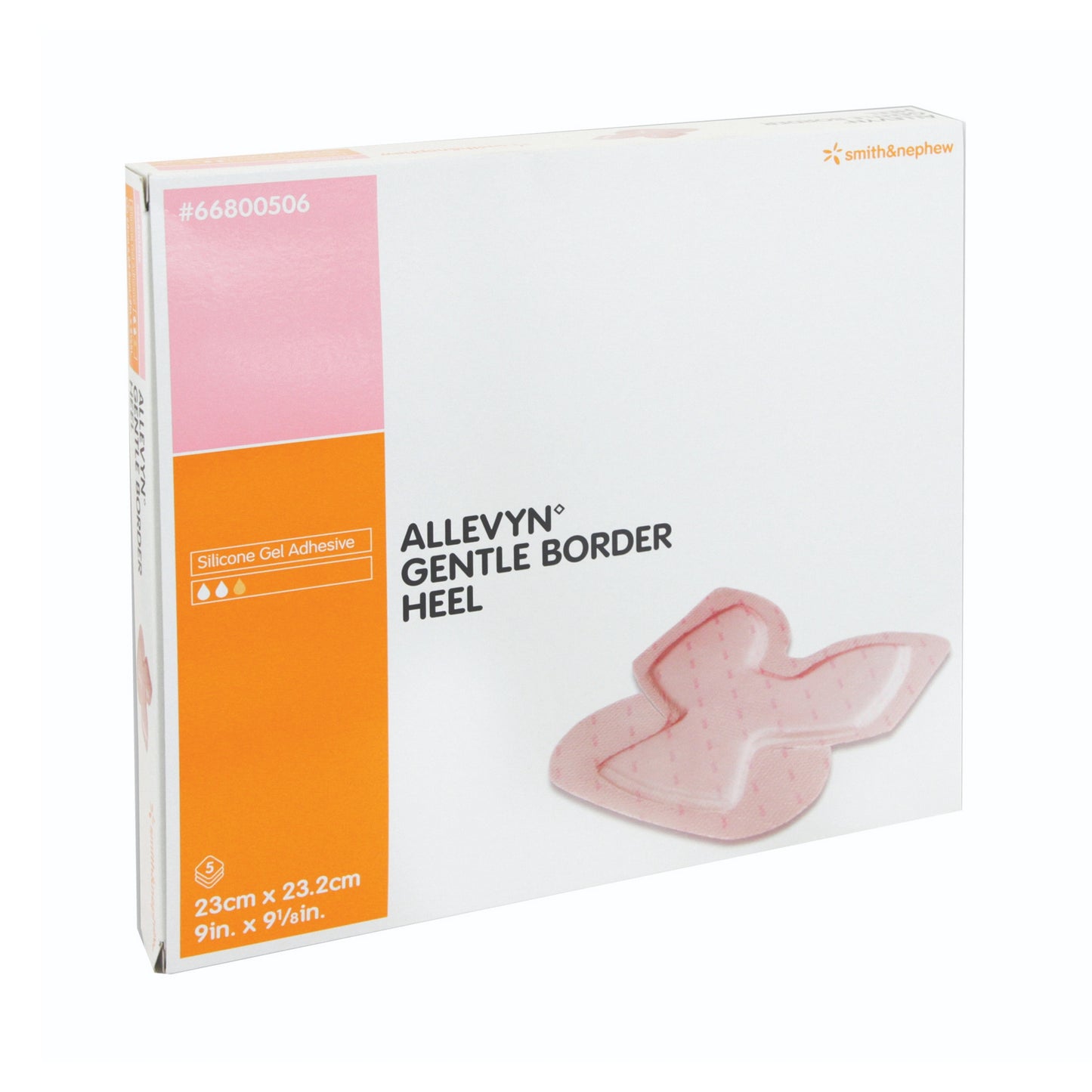 DRESSING, ALLEVYN GENTLE BORDER HEEL (5/BX 7BX/CS)
