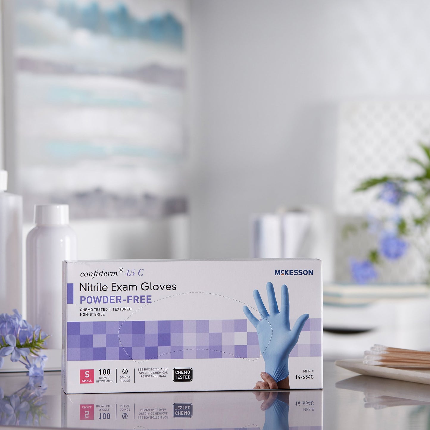 GLOVE, EXAM NTRL SM N/S CHEMO 4.5C (100/BX 10BX/CS)