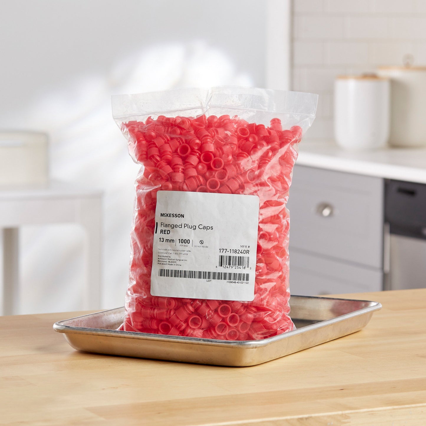 CAP, VAC TUBE RED 13MM (1000/BG 20BG/CS)