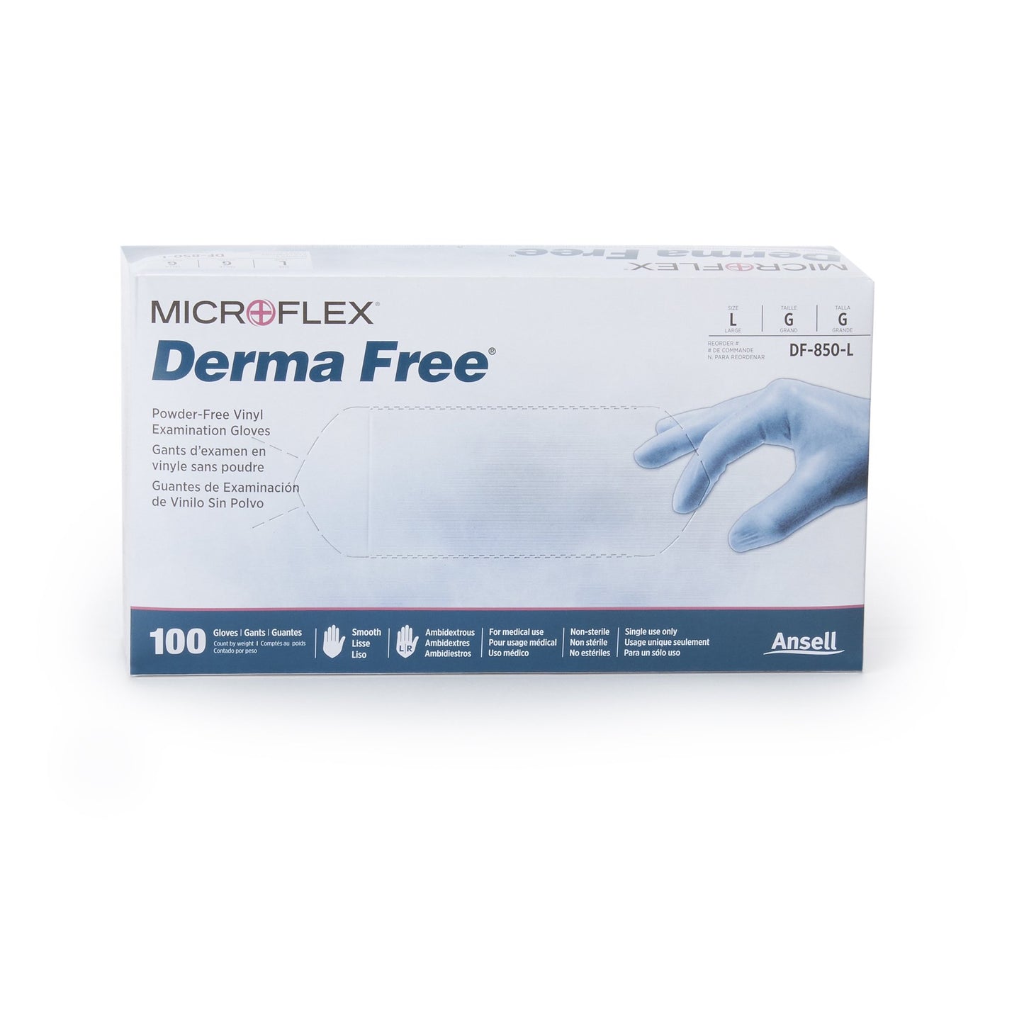 GLOVE, EXAM VNYL LG N/S (100/BX 10BX/CS)