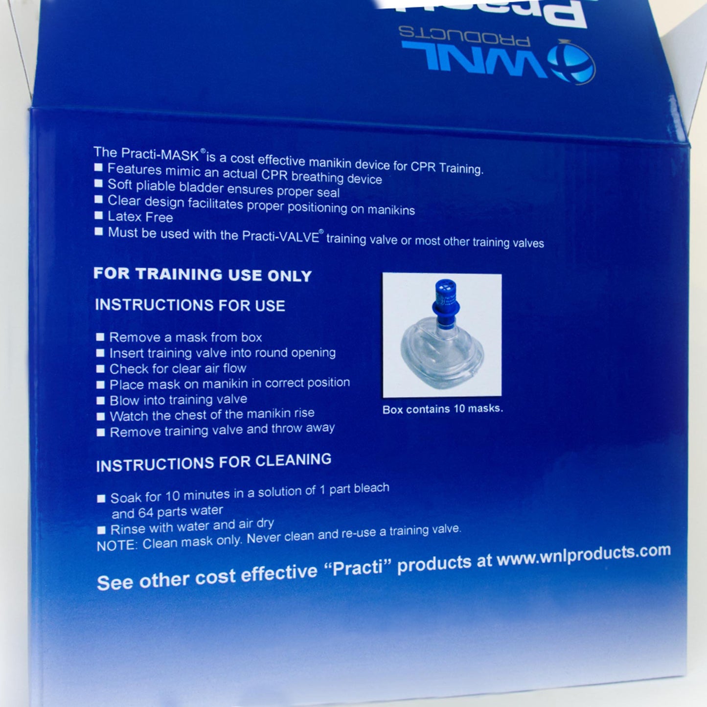 PRACTI-MASK CPR TRAINING MASK 10/BX 10BX/CS