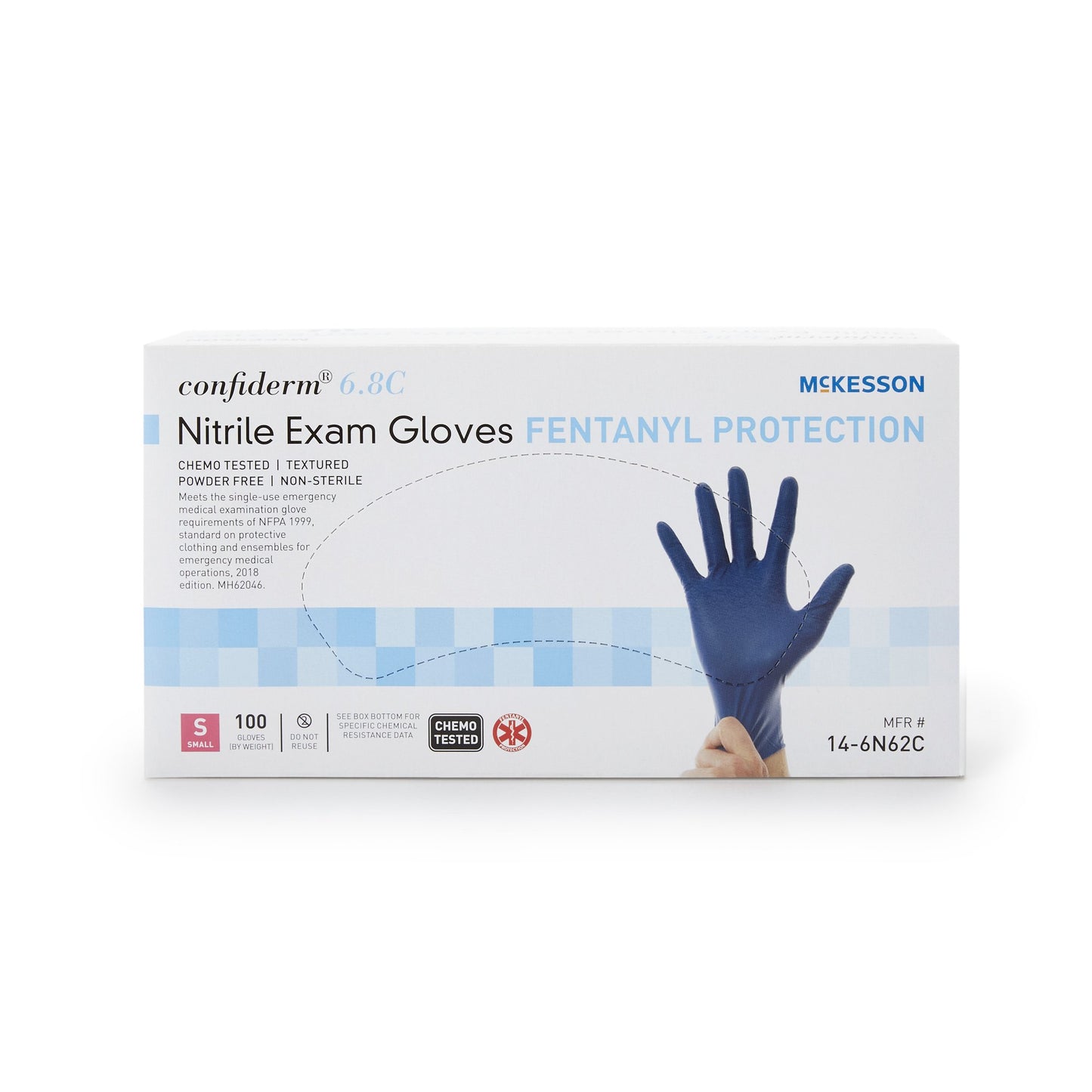 GLOVE, EXAM NTRL SM N/S CHEMO 6.8C (100/BX 10BX/CS)