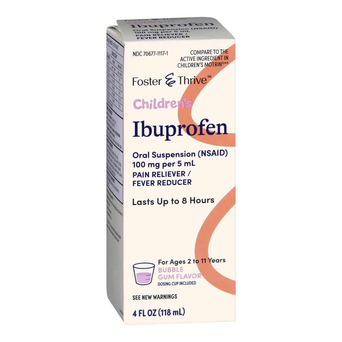 IBUPROFEN, SUSPN ORAL FT CHLD BUBBLE GUM 100MG 4OZ