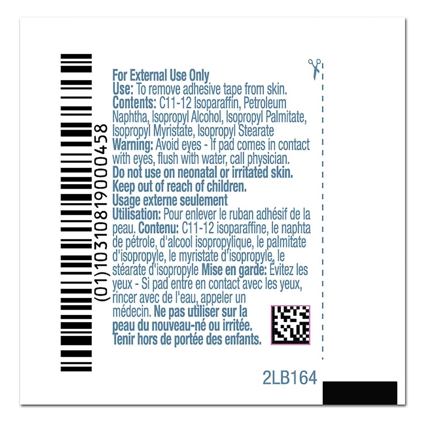 PAD, ADHSV TAPE REMOVER (100/BX)