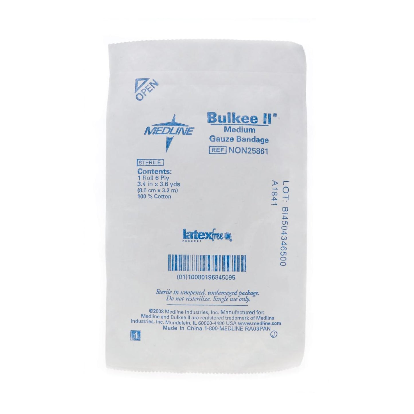GAUZE, BULKEE II RL 3 1/4"X3" STR LF MED (96/CS)