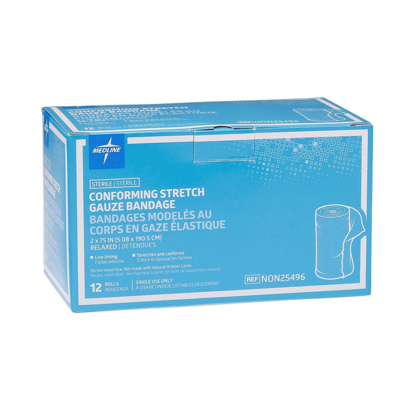GAUZE, SOFTFORM ROLL STR LF 2"X75" (12/BX 8BX/CS)