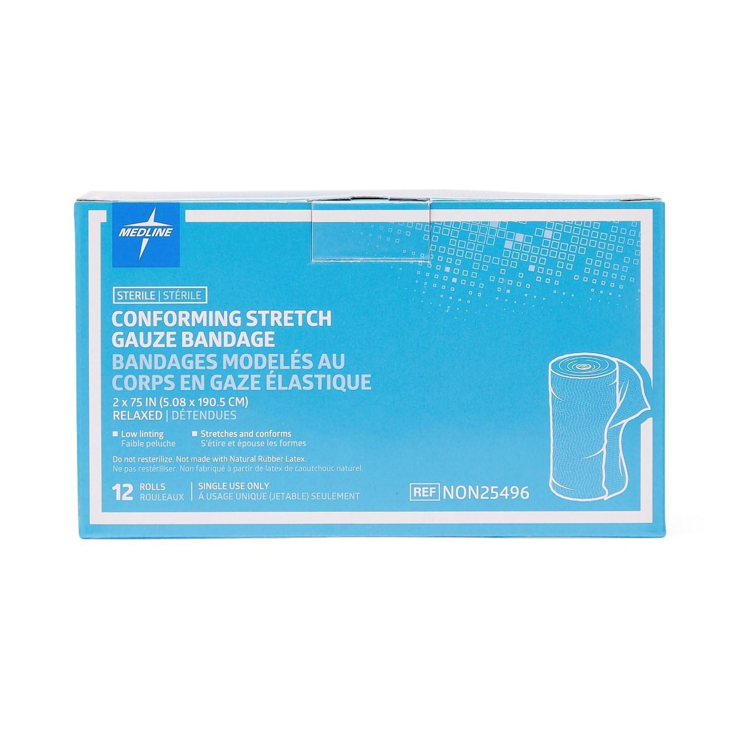 GAUZE, SOFTFORM ROLL STR LF 2"X75" (12/BX 8BX/CS)