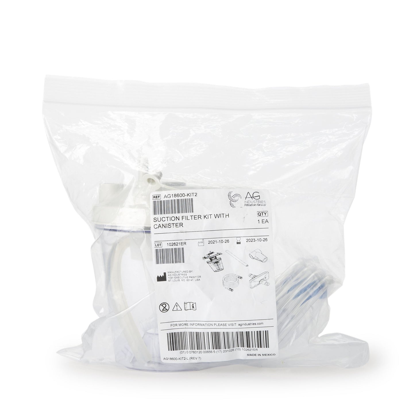 CANISTER KIT, SUCTION FILTER 800CC DISP VACUMAX