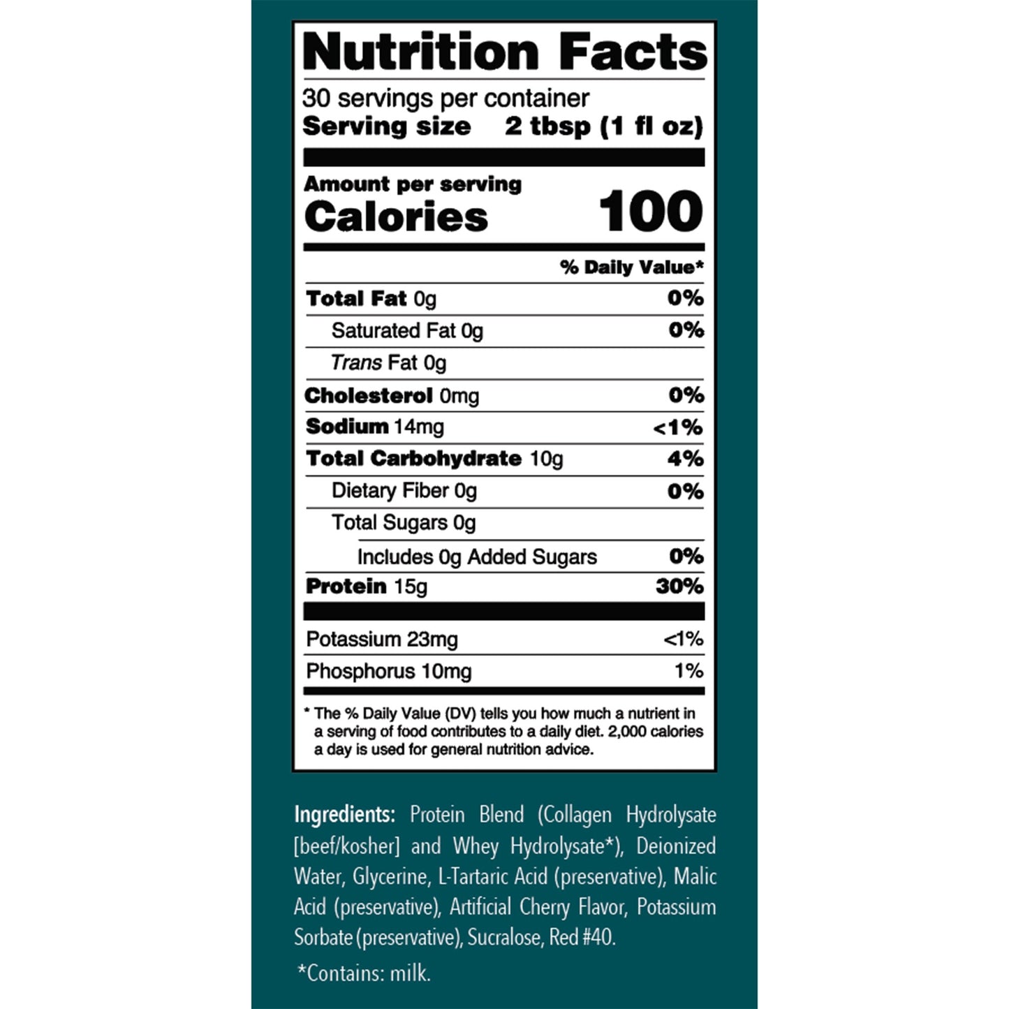 PROHEAL, SUPPLEMENTS SUGAR FREE CHERRY 30OZ (6/CS)