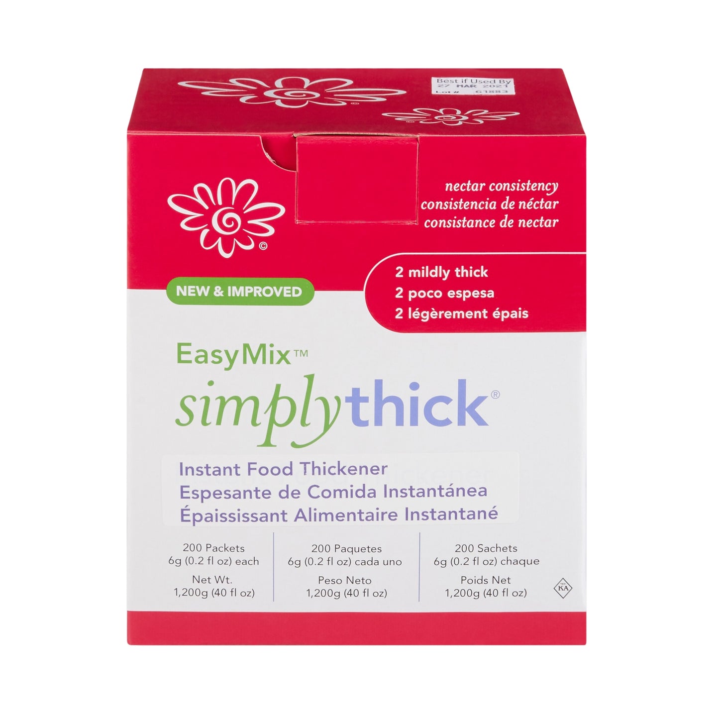 SIMPLY THICK, GEL NECTAR 6GM INDIVIDUAL PACKETS (200/BX)