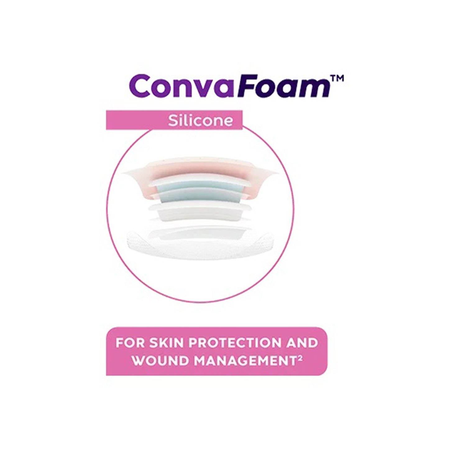 DRESSING, WOUND CONVAFOAM ADH SIL 8X8CM (10/BX)