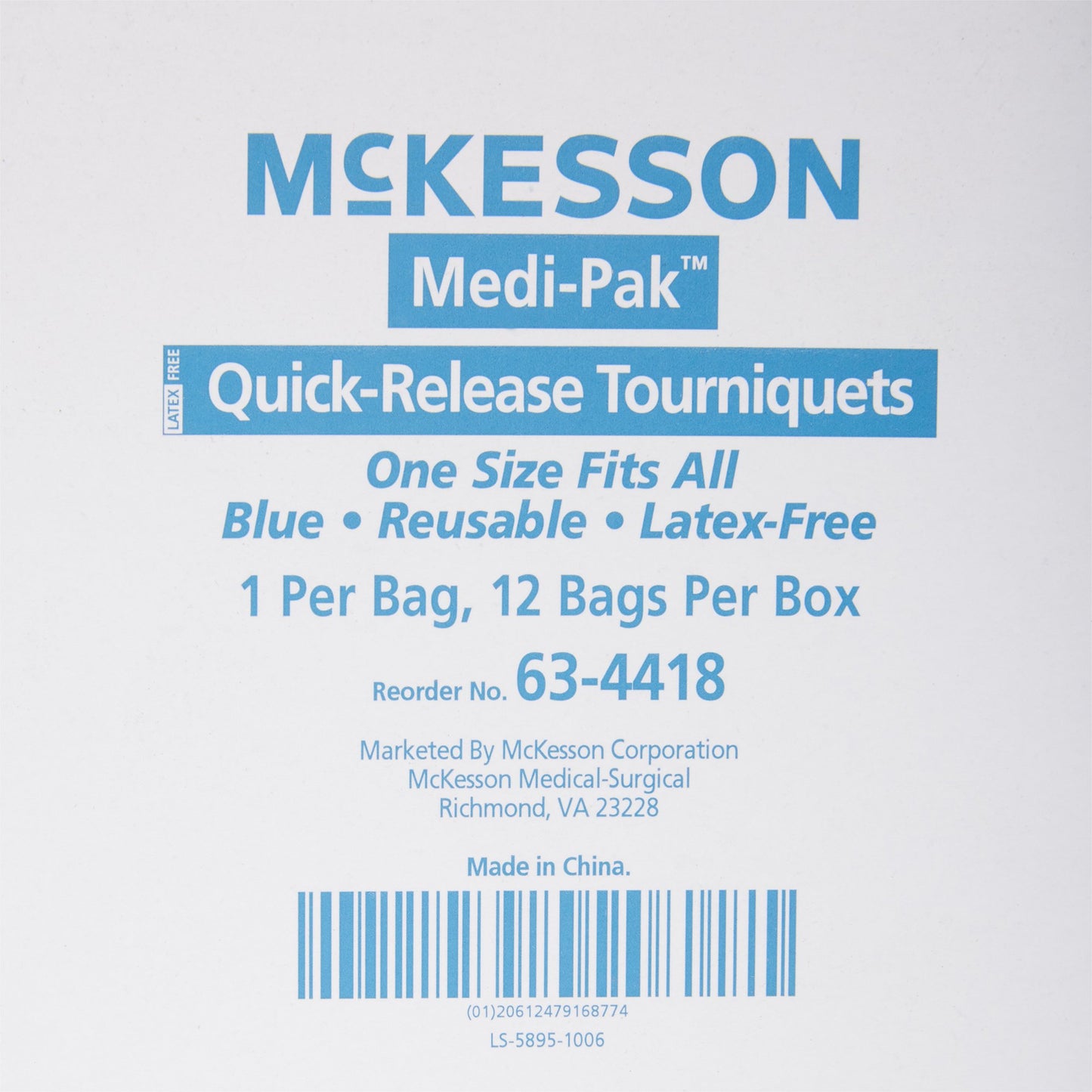 TOURNIQUET, QUICK RELEASE BLU (12/BX) MGM63