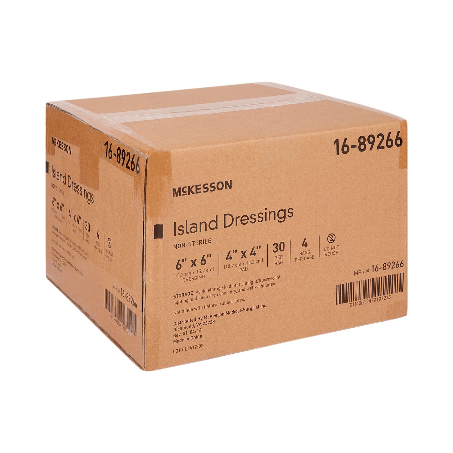 DRESSING, ISLAND BORDER-GAUZE N/S LF 6"X6" (30/BG 4BG/CS)