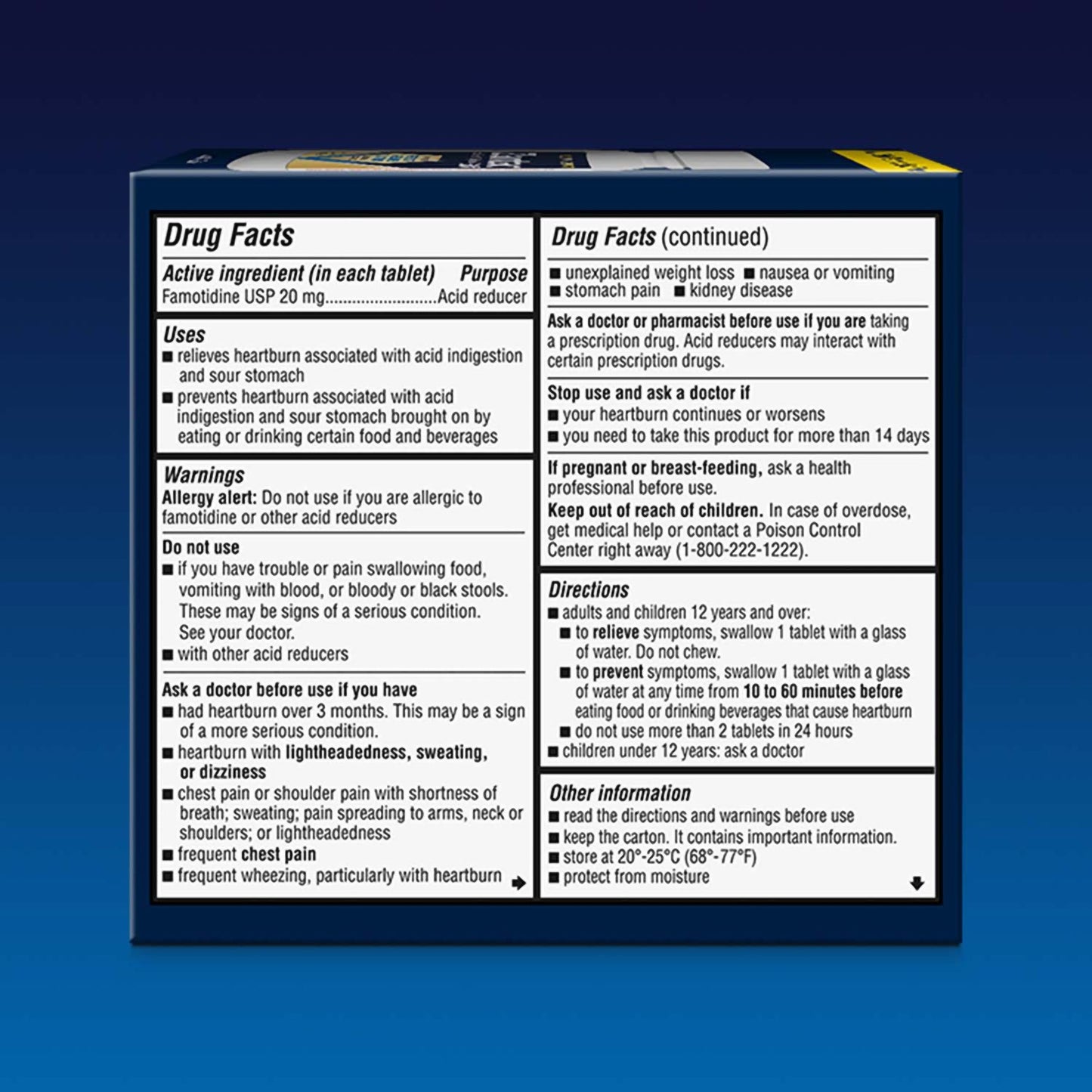 ZANTAC, TAB MAXIMUM STRENGTH 20MG (50/BT)