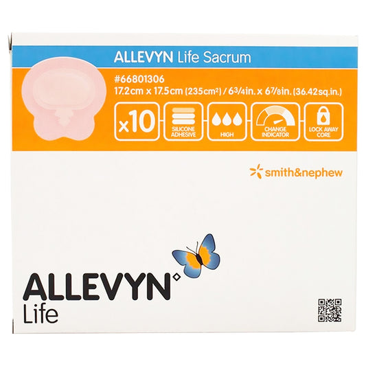 DRESSING, WND ALLEVYN LIFE SACRUM STR SM 7X7" (10/BX 6BX/CS)