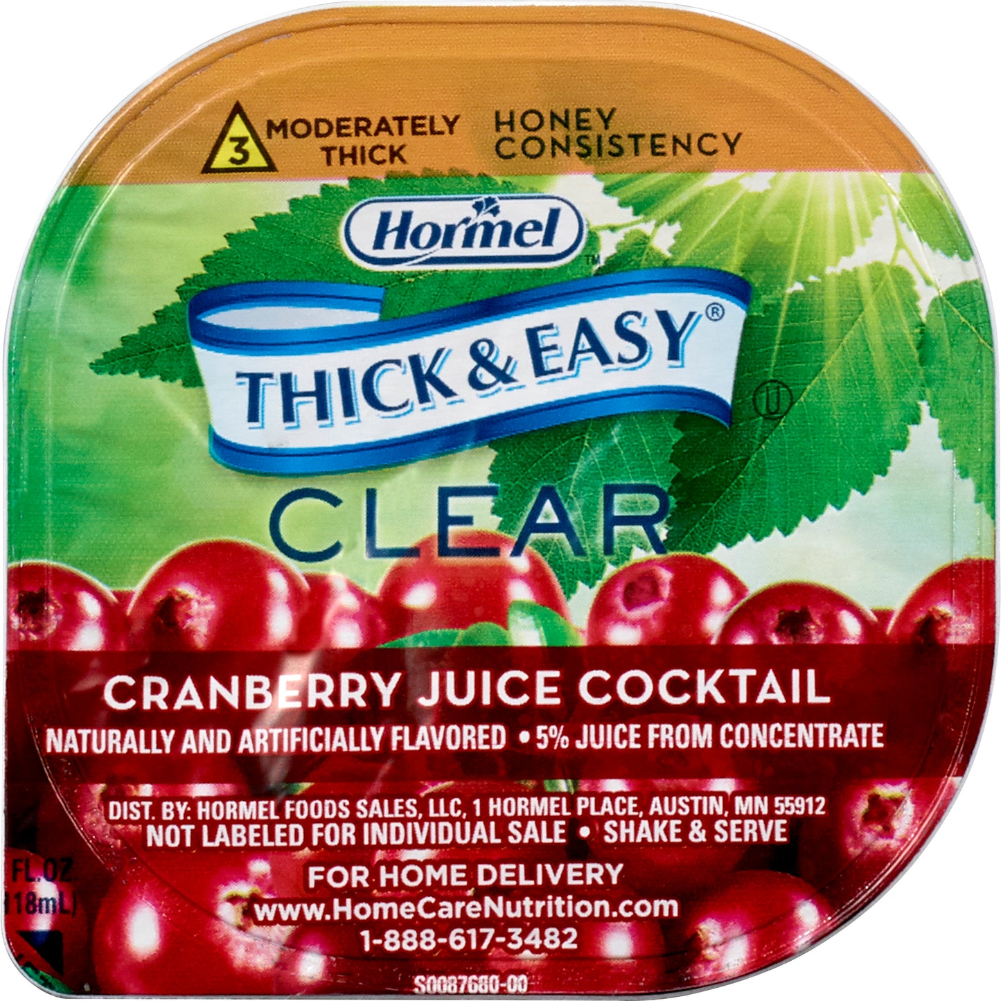 THICK & EASY, JUICE THICKENED CRNBRY HONEY 4OZ(24/ DMNDCR