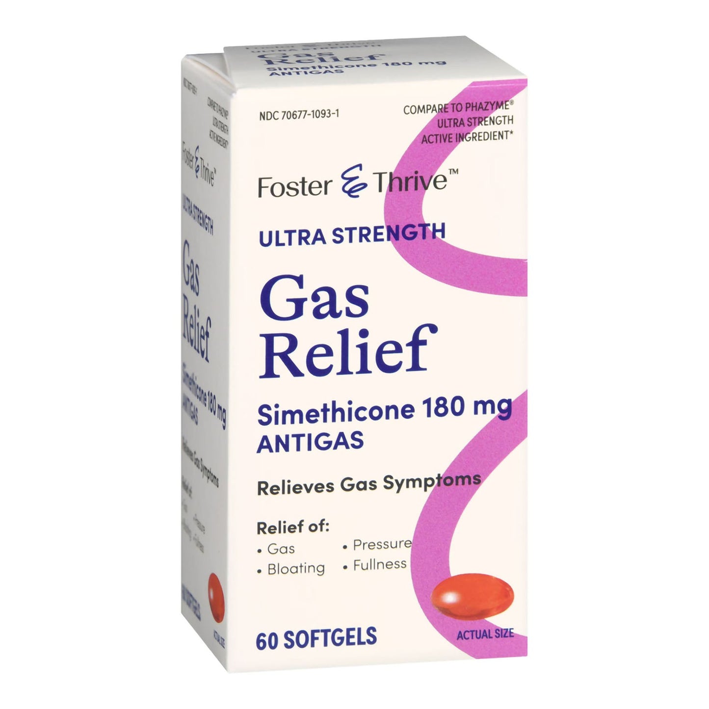GAS RELIEF, CAP SGEL FT 180MG (60/BT)