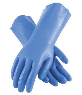 GLOVE, EXAM NITRL PF LF N/S BLU MED 15MIL (12PR/BG)