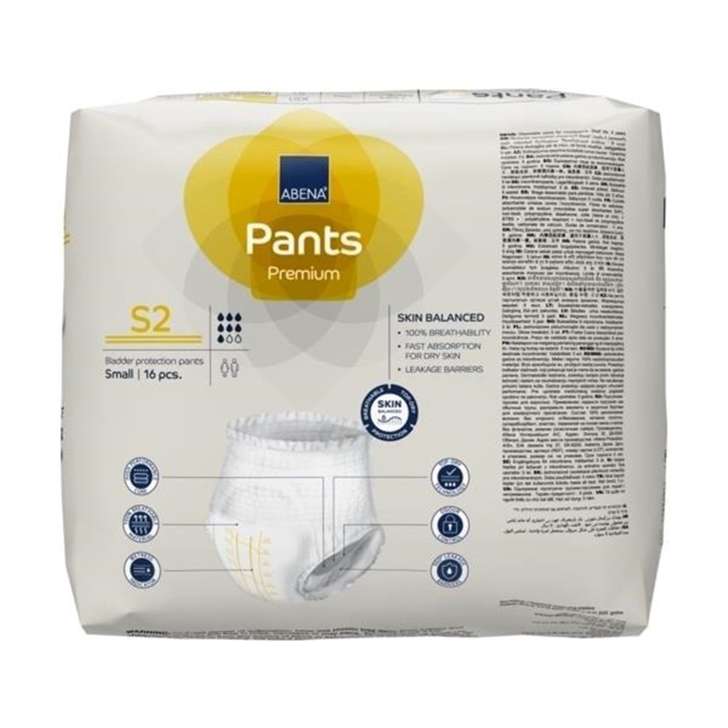 UNDERWEAR, INCONT ABENA PROT PREM S2 SM (16/PK 6PK/CS)