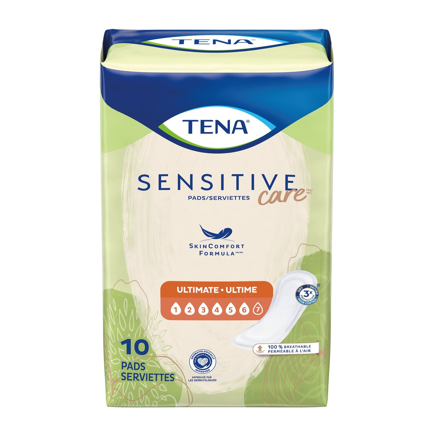 PAD, INCONT TENA SENSATIVE CARE ULTIMATE (10/BG 4BG/CS)