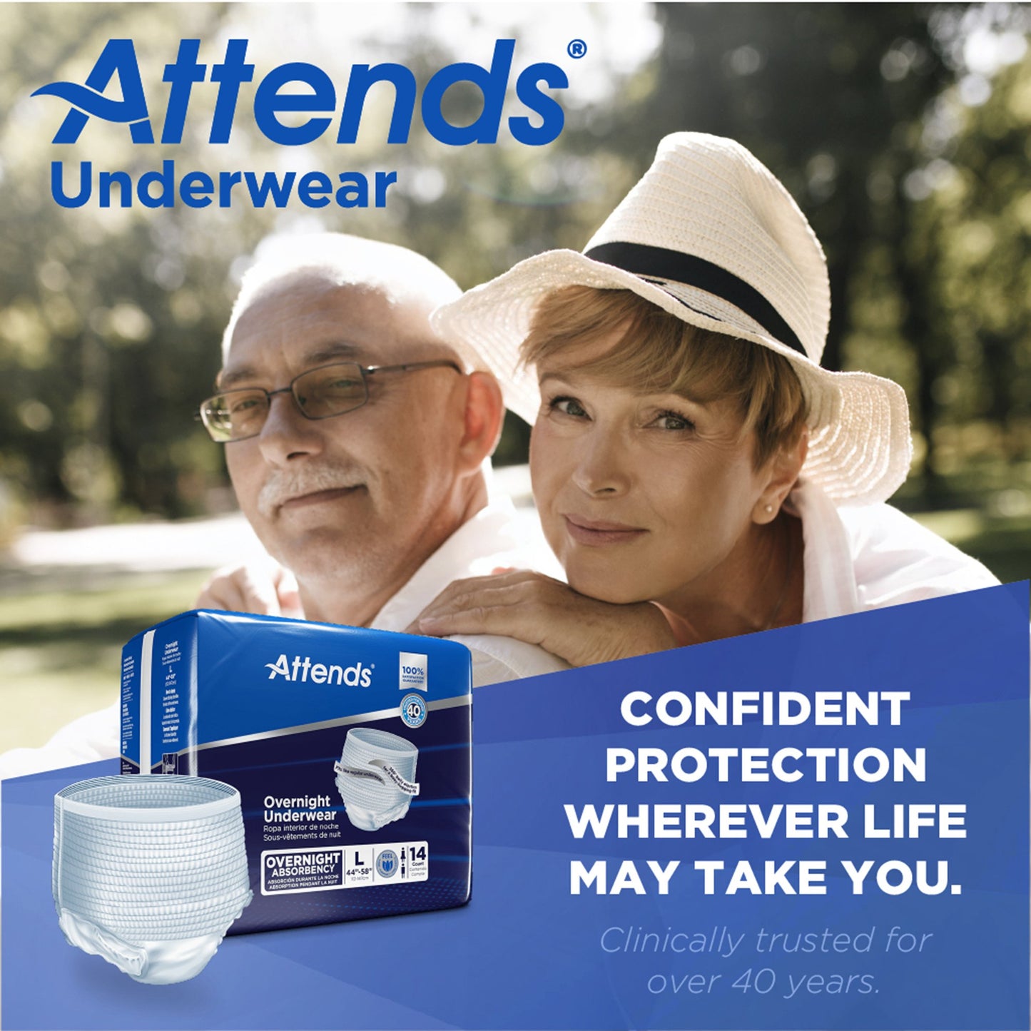 UNDERWEAR, INCONT OVERNIGHT SUPER+ LG (14/BG 4BG/CS)