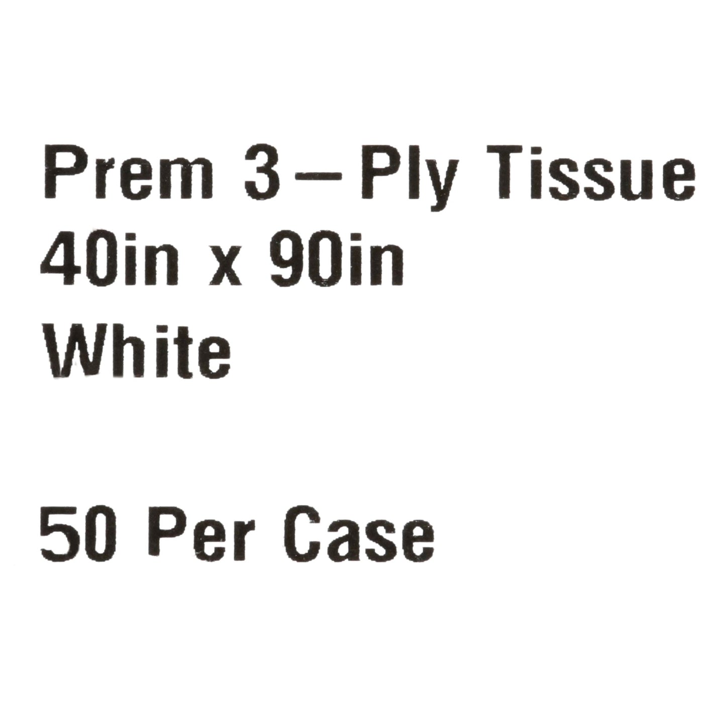 SHEET, DRAPE 3PLY WHT 40X90 (50/CS)