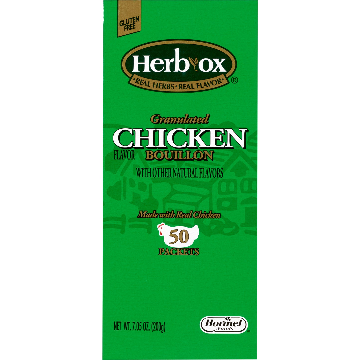 BROTH, CHICKEN BOUILLON GLUTENFREE HERBOX (50/BX 6BX/CS)